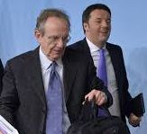 Pier Carlo Padoan e Matteo Renzi